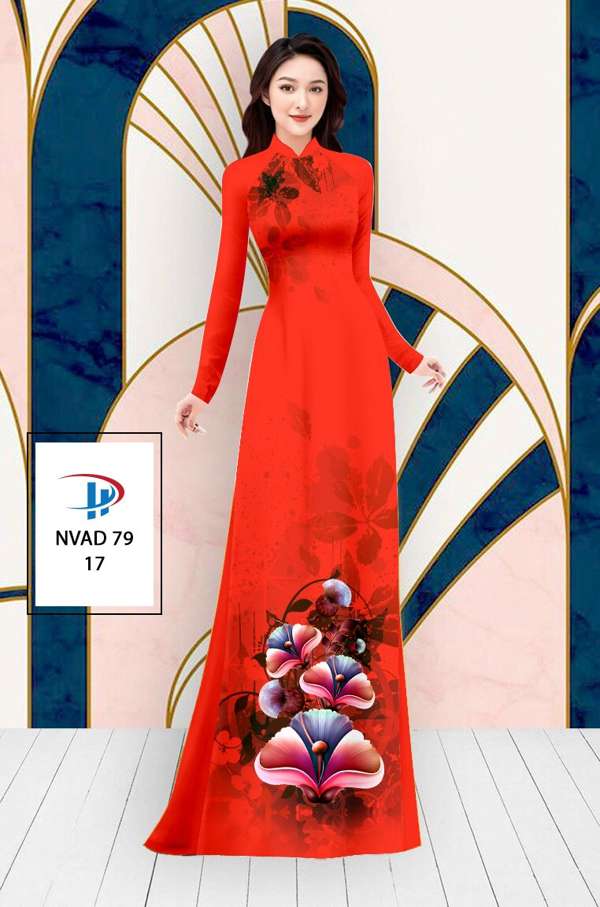 Vải Áo Dài Hoa In 3D AD NVAD79 51